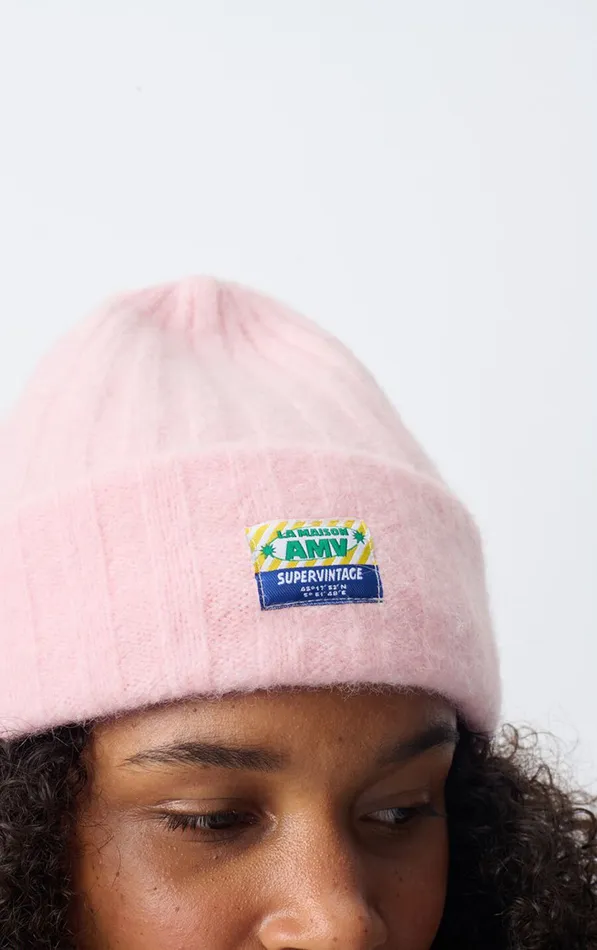 American Vintage Beanies and Caps WomenMen Beanie Vitow Melange Sugared Almond