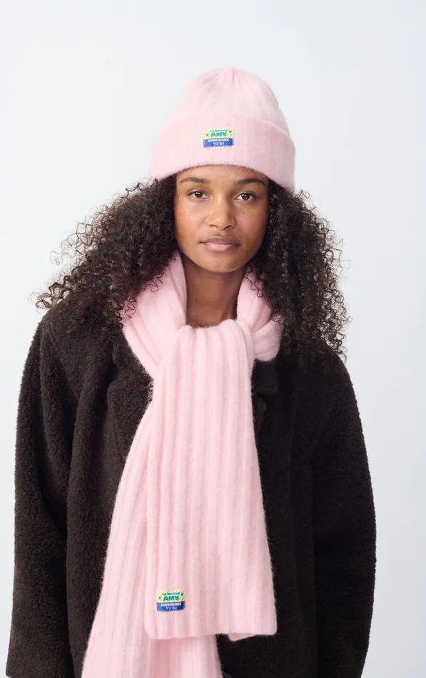American Vintage Beanies and Caps WomenMen Beanie Vitow Melange Sugared Almond