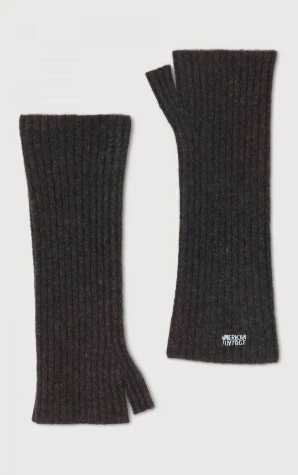 American Vintage Gloves Women Mittens Raxow Charcoal Melange American Vintage Gloves Women Mittens Raxow Charcoal Melange