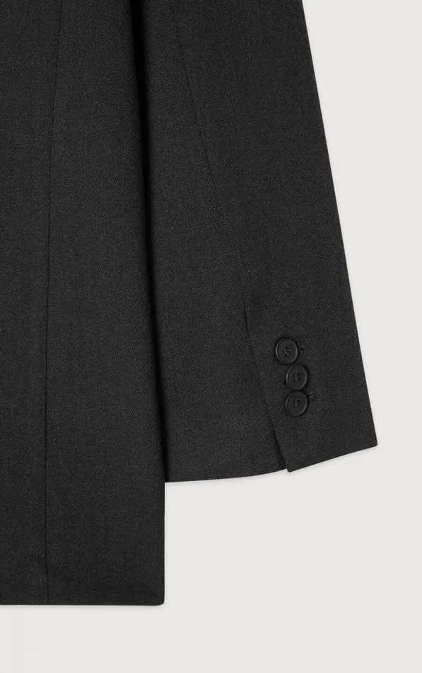 American Vintage Jackets and Blazers Men Blazer Pukstreet Carbon Melange American Vintage Jackets and Blazers Men Blazer Pukstreet Carbon Melange