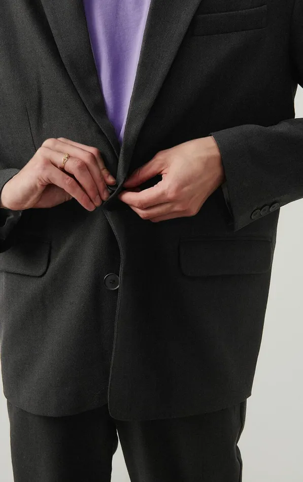 American Vintage Jackets and Blazers Men Blazer Pukstreet Carbon Melange American Vintage Jackets and Blazers Men Blazer Pukstreet Carbon Melange