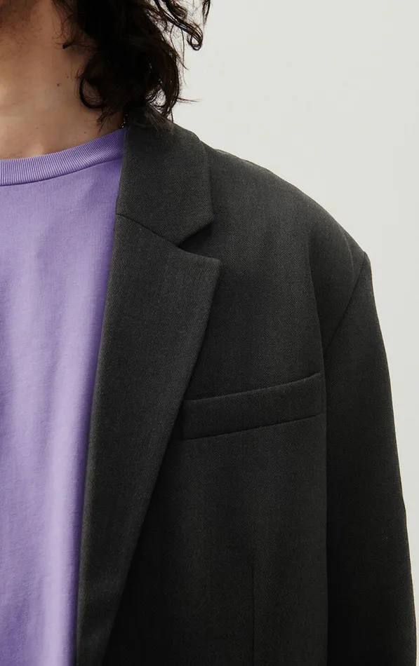American Vintage Jackets and Blazers Men Blazer Pukstreet Carbon Melange American Vintage Jackets and Blazers Men Blazer Pukstreet Carbon Melange