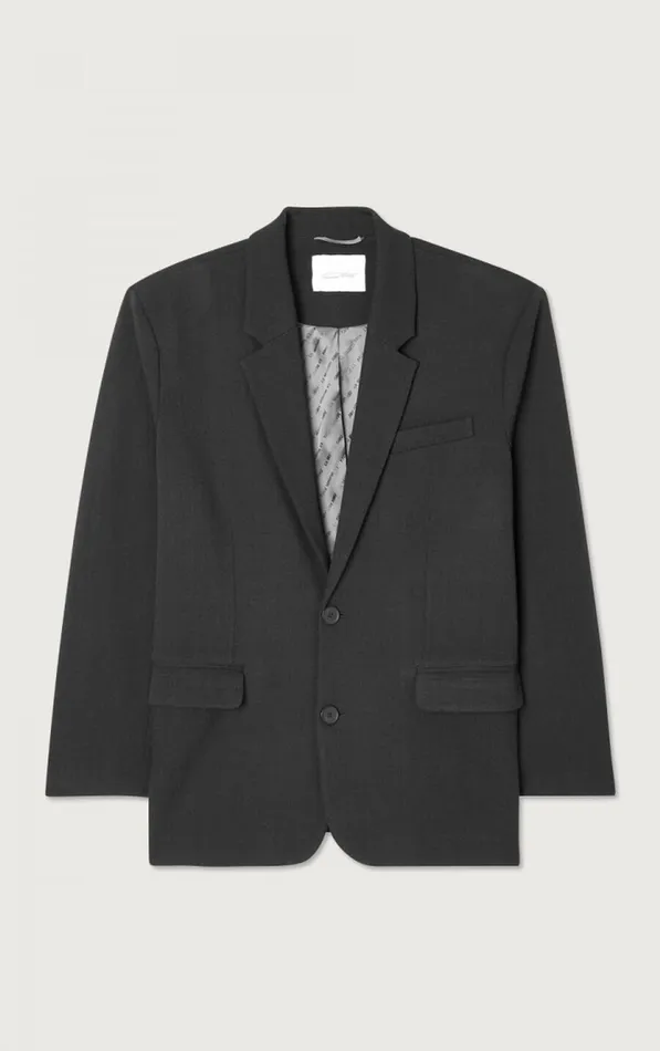 American Vintage Jackets and Blazers Men Blazer Pukstreet Carbon Melange American Vintage Jackets and Blazers Men Blazer Pukstreet Carbon Melange