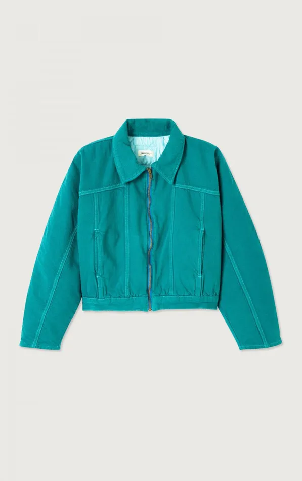 American Vintage Jackets and Blazers Women Jacket Nyolow Overdyed Emerald