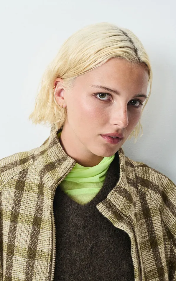 American Vintage Jackets and Blazers Women Jacket Tursburg Lizard Tartan American Vintage Jackets and Blazers Women Jacket Tursburg Lizard Tartan
