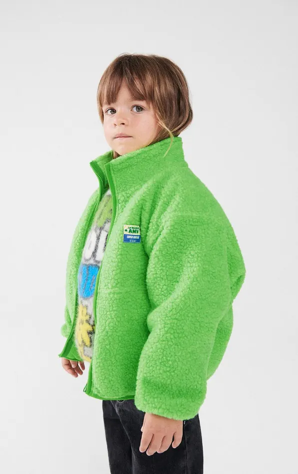 American Vintage Jackets and Coats Kids Jacket Hoktown Melange Fluorescent Green