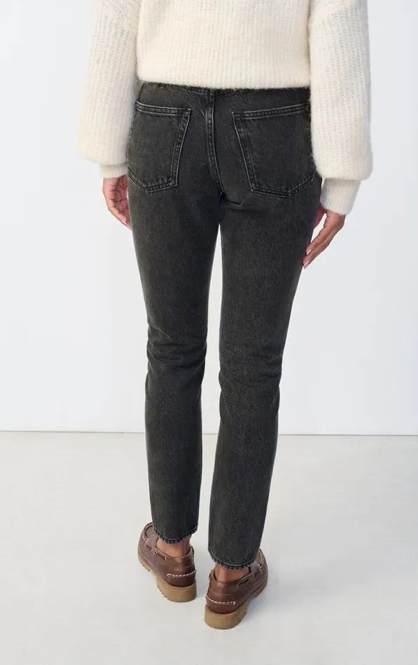 American Vintage Jeans Women Fitted Jeans Yopday Black Salt And Pepper American Vintage Jeans Women Fitted Jeans Yopday Black Salt And Pepper