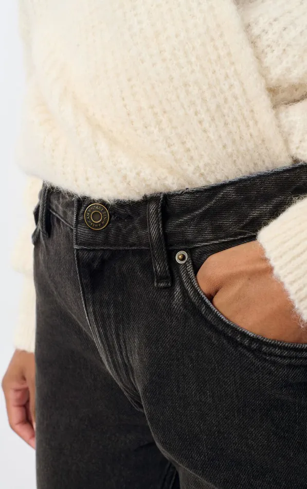American Vintage Jeans Women Fitted Jeans Yopday Black Salt And Pepper American Vintage Jeans Women Fitted Jeans Yopday Black Salt And Pepper