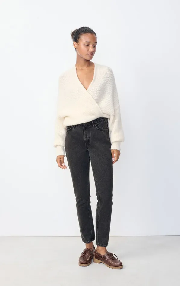American Vintage Jeans Women Fitted Jeans Yopday Black Salt And Pepper American Vintage Jeans Women Fitted Jeans Yopday Black Salt And Pepper