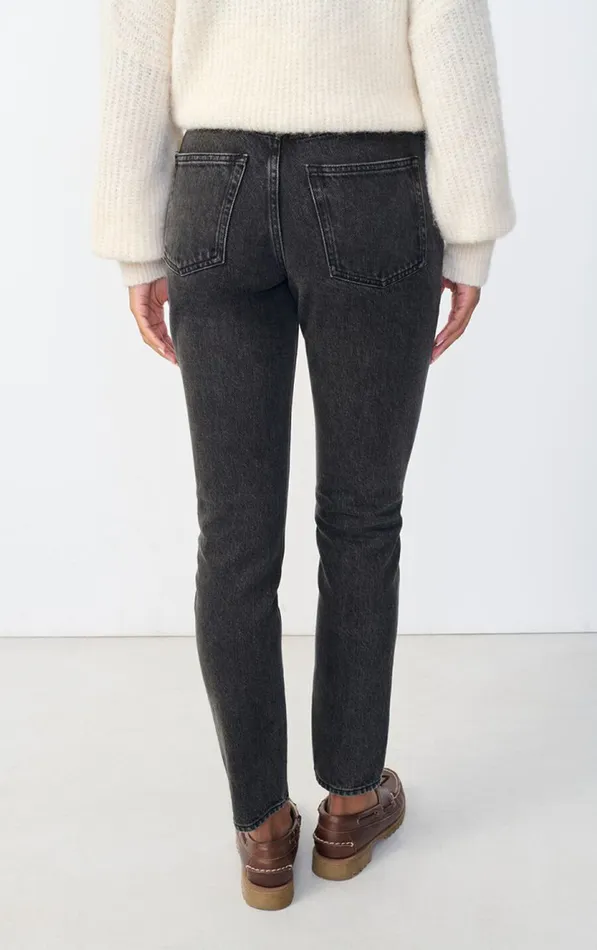 American Vintage Jeans Women Fitted Jeans Yopday Black Salt And Pepper American Vintage Jeans Women Fitted Jeans Yopday Black Salt And Pepper