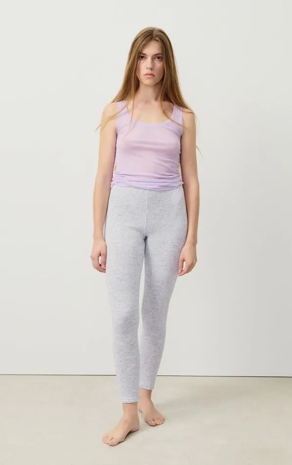 American Vintage Joggers and Leggings Women Leggings Evona Melange Light Grey American Vintage Joggers and Leggings Women Leggings Evona Melange Light Grey