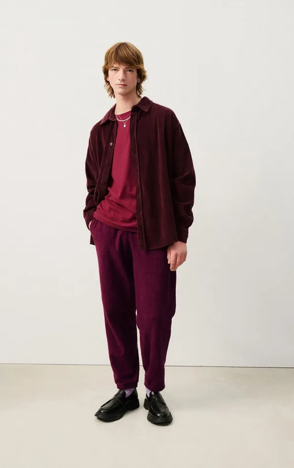 American Vintage Joggers Men Joggers Bobypark Burgundy