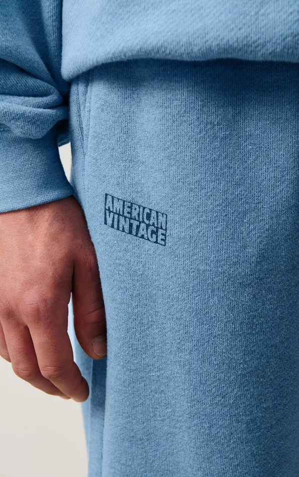 American Vintage Joggers Men Joggers Doven Overdyed Sky American Vintage Joggers Men Joggers Doven Overdyed Sky