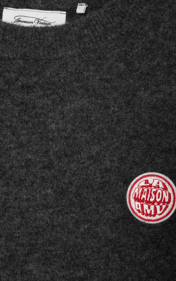 American Vintage Jumpers and Cardigans Kids Jumper Raxow Melange Charcoal