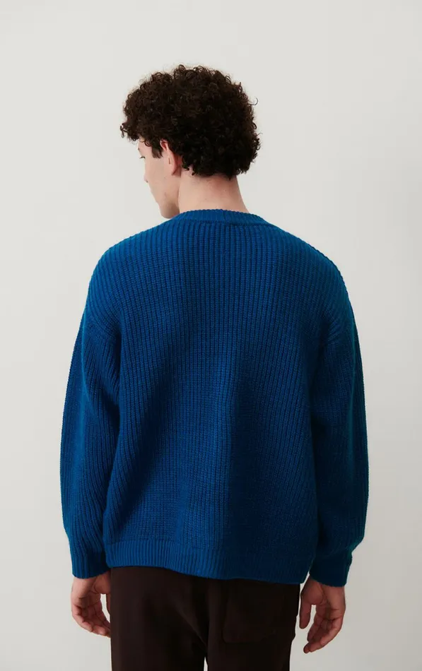 American Vintage Jumpers and Cardigans Men Cardigan Crashway Prussian Blue Melange American Vintage Jumpers and Cardigans Men Cardigan Crashway Prussian Blue Melange