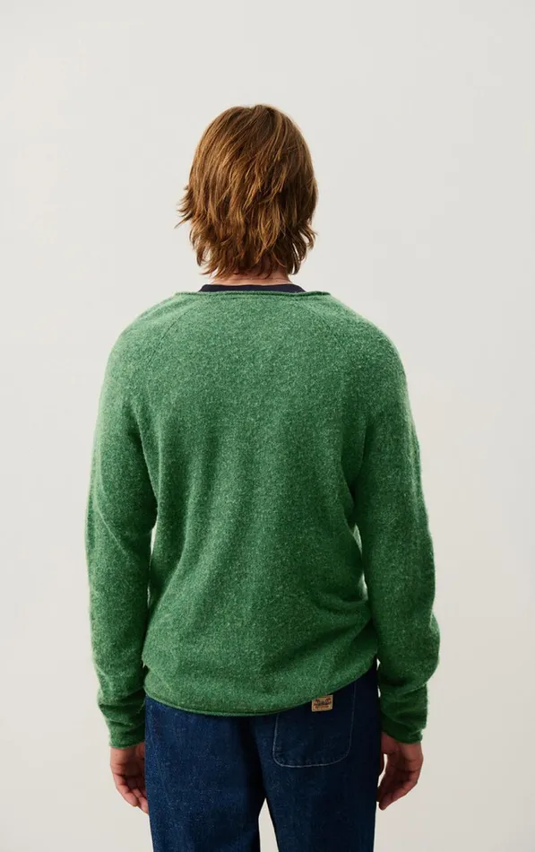 American Vintage Jumpers and Cardigans Men Jumper Docatown Forest Melange American Vintage Jumpers and Cardigans Men Jumper Docatown Forest Melange
