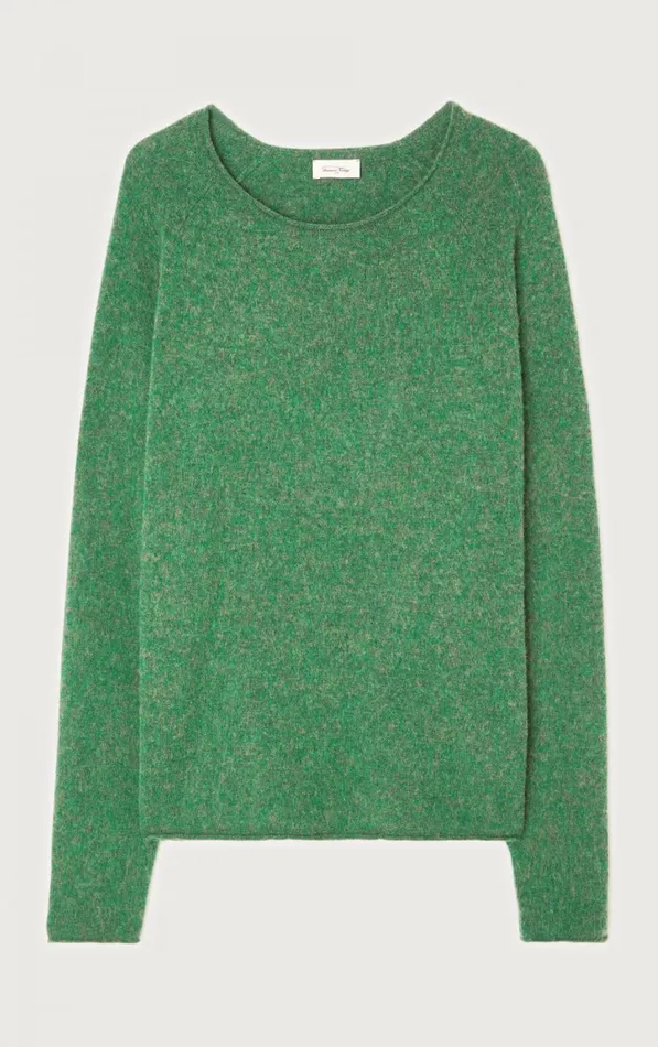 American Vintage Jumpers and Cardigans Men Jumper Docatown Forest Melange American Vintage Jumpers and Cardigans Men Jumper Docatown Forest Melange