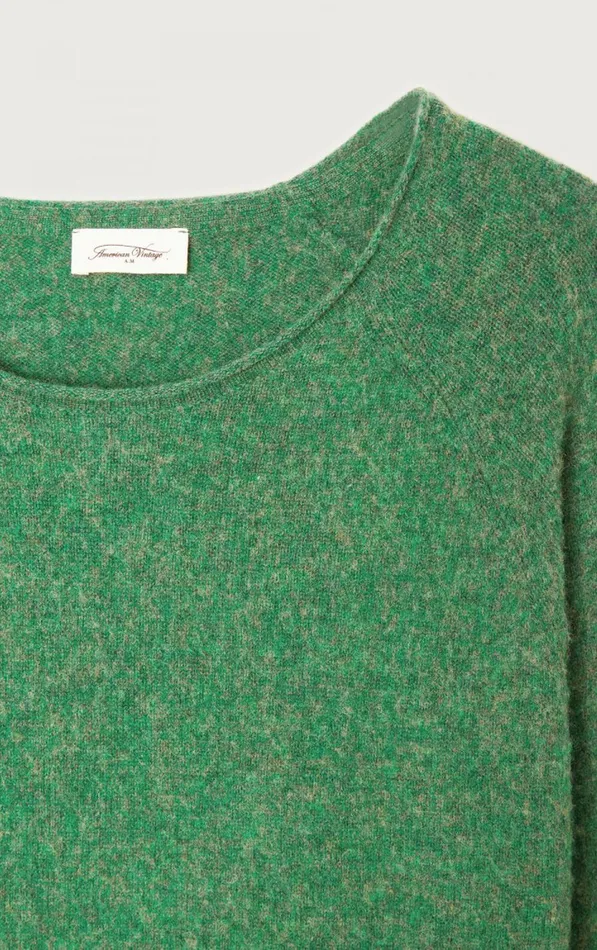 American Vintage Jumpers and Cardigans Men Jumper Docatown Forest Melange American Vintage Jumpers and Cardigans Men Jumper Docatown Forest Melange