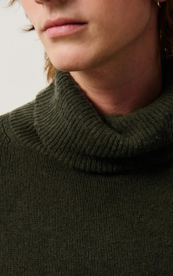 American Vintage Jumpers and Cardigans Men Jumper Falyday Seaweed Black Melange