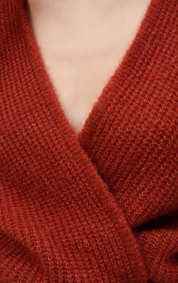 American Vintage Jumpers and Cardigans Women Cardigan East Melange Burgundy