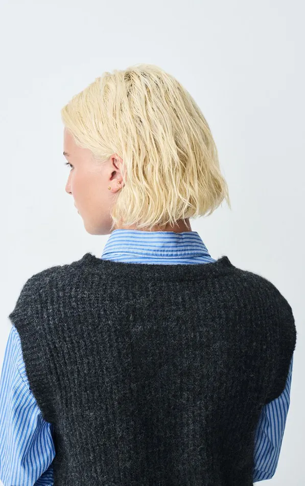 American Vintage Jumpers and Cardigans Women Cardigan East Melange Charcoal American Vintage Jumpers and Cardigans Women Cardigan East Melange Charcoal