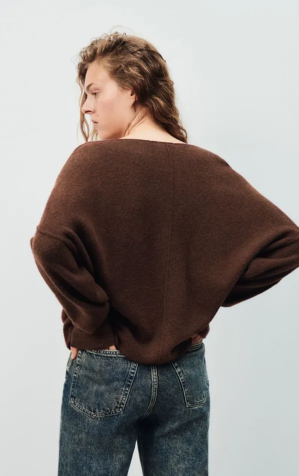 American Vintage Jumpers and Cardigans Women Jumper Damsville Black Brownie Melange