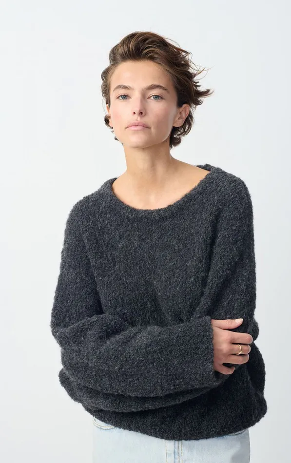 American Vintage Jumpers and Cardigans Women Jumper Zolly Melange Charcoal