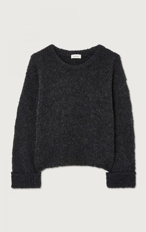 American Vintage Jumpers and Cardigans Women Jumper Zolly Melange Charcoal American Vintage Jumpers and Cardigans Women Jumper Zolly Melange Charcoal