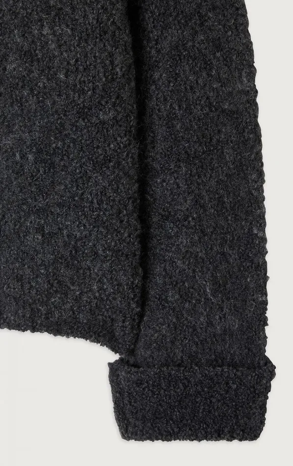 American Vintage Jumpers and Cardigans Women Jumper Zolly Melange Charcoal American Vintage Jumpers and Cardigans Women Jumper Zolly Melange Charcoal