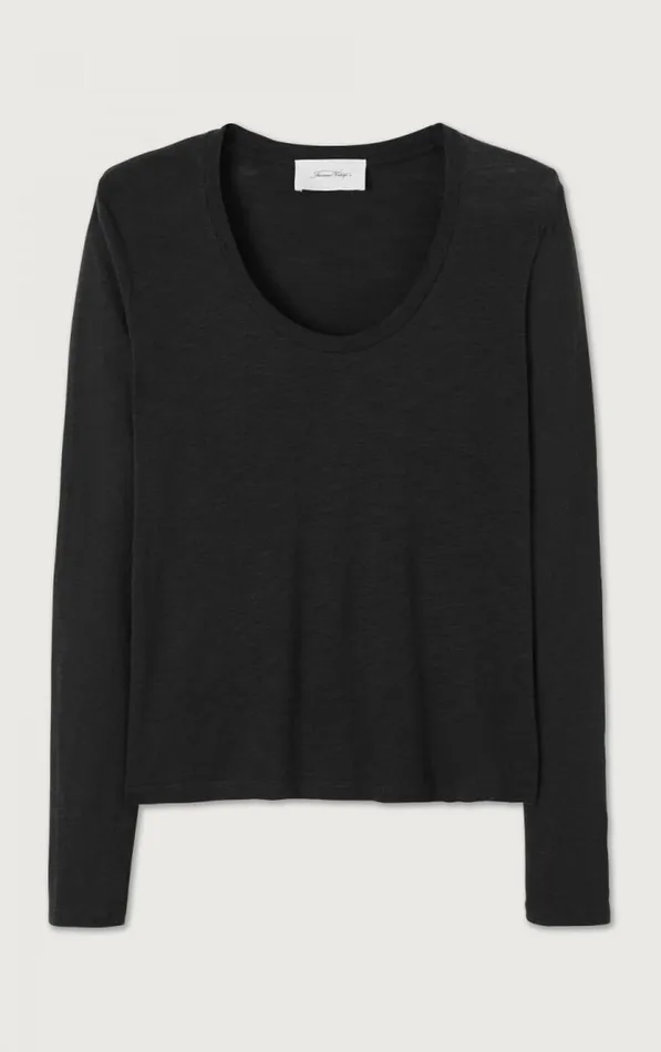 American Vintage Long Sleeve TShirts Women TShirt Jacksonville Black