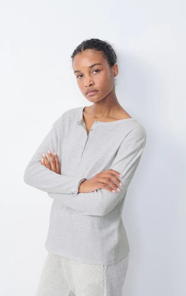 American Vintage Long Sleeve TShirts Women TShirt Sonoma Arctic Melange