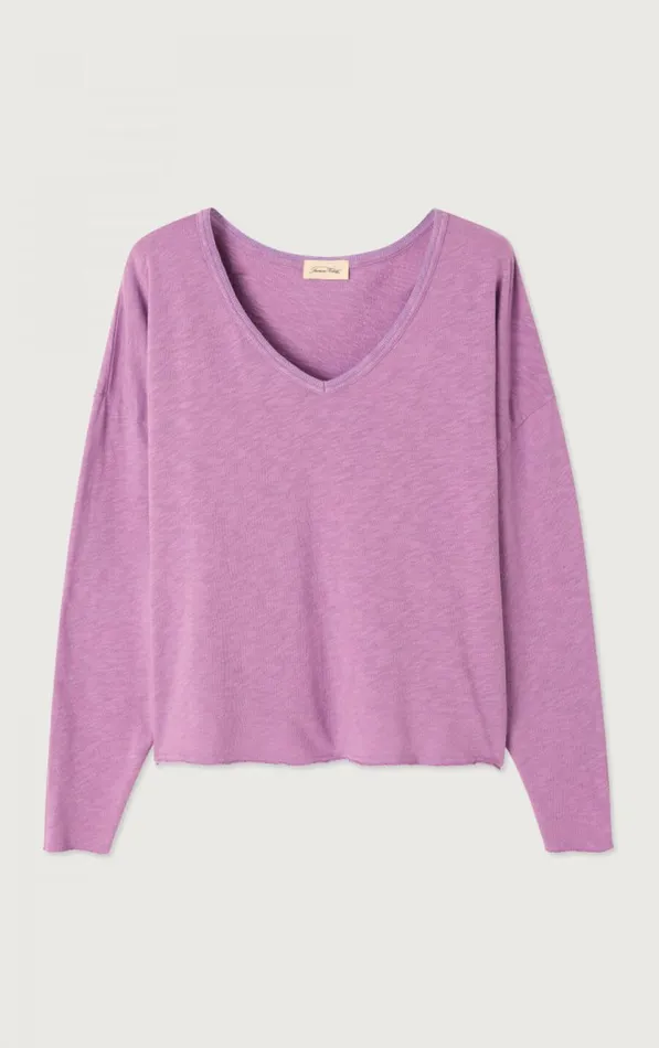 American Vintage Long Sleeve TShirts Women TShirt Sonoma Vintage Lilac