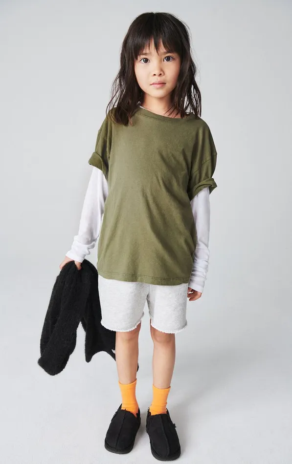 American Vintage Short Sleeve TShirts Kids TShirt Gamipy Khaki Vintage