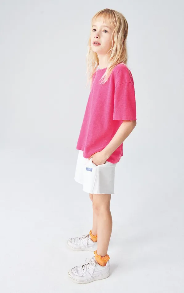 American Vintage Short Sleeve TShirts Kids TShirt Sonoma Pink Acid Fluo