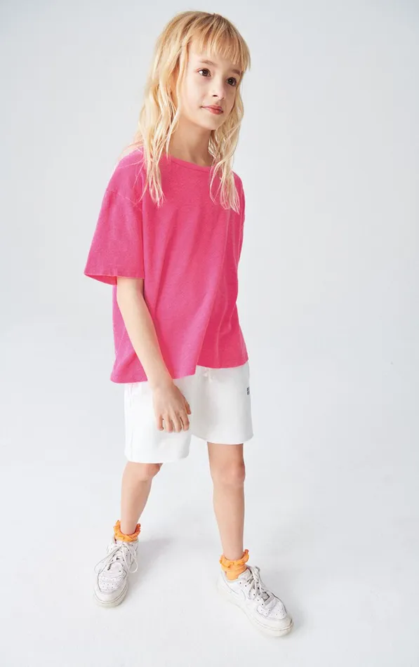 American Vintage Short Sleeve TShirts Kids TShirt Sonoma Pink Acid Fluo