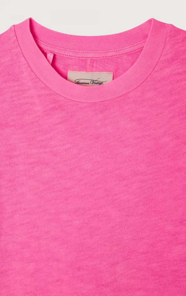 American Vintage Short Sleeve TShirts Kids TShirt Sonoma Pink Acid Fluo
