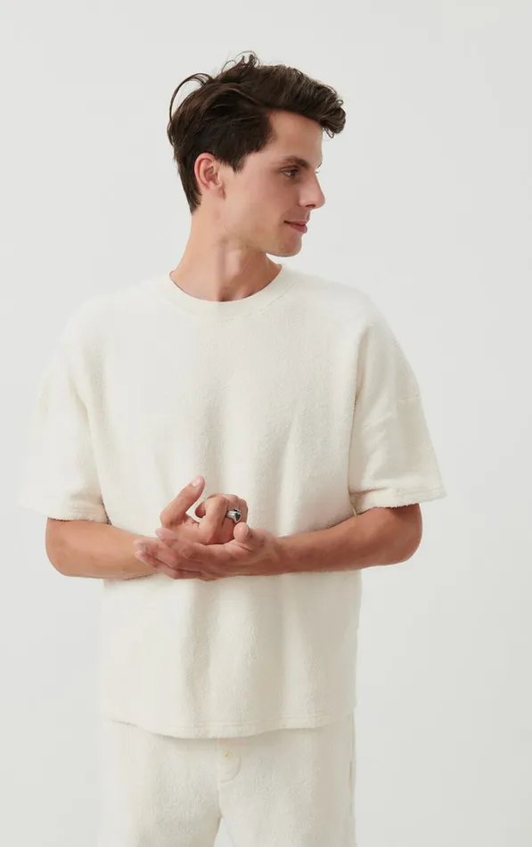 American Vintage Short Sleeve TShirts Men TShirt Bobypark Ecru