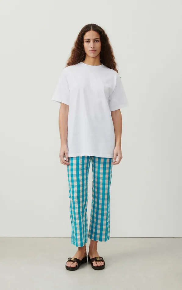 American Vintage Short Sleeve TShirts WomenMen TShirt Fizvalley 034Bonjour Barcelona034 White