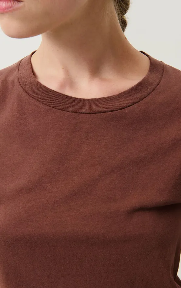 American Vintage Short Sleeve TShirts Women TShirt Gamipy Choco American Vintage Short Sleeve TShirts Women TShirt Gamipy Choco