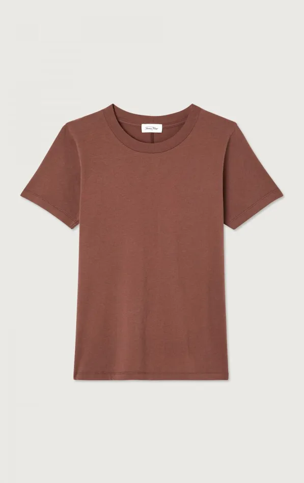 American Vintage Short Sleeve TShirts Women TShirt Gamipy Choco American Vintage Short Sleeve TShirts Women TShirt Gamipy Choco