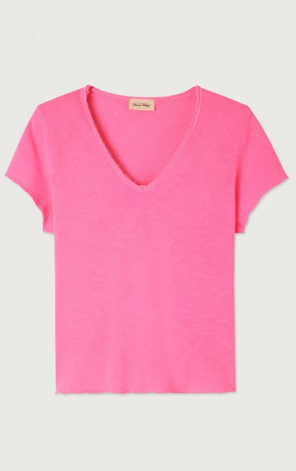 American Vintage Short Sleeve TShirts Women TShirt Sonoma Pink Acid Fluo American Vintage Short Sleeve TShirts Women TShirt Sonoma Pink Acid Fluo