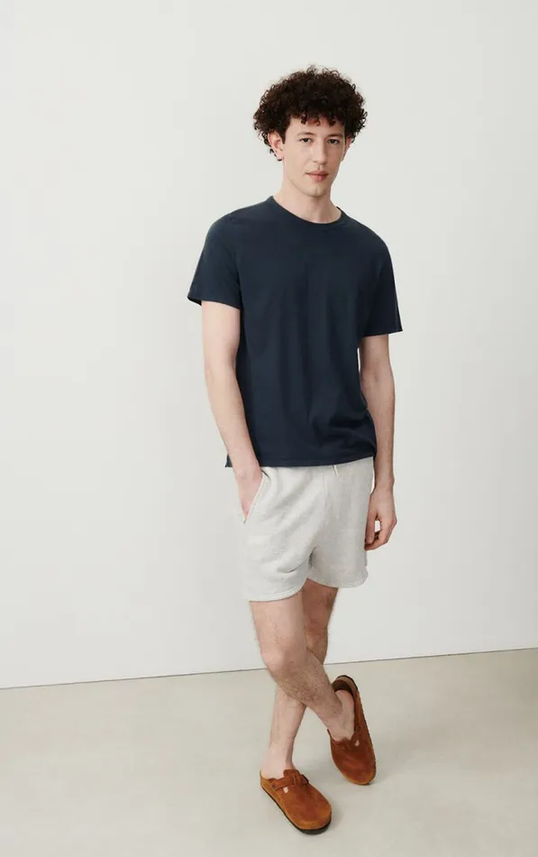American Vintage Shorts Men Shorts Kodytown Polar Melange American Vintage Shorts Men Shorts Kodytown Polar Melange