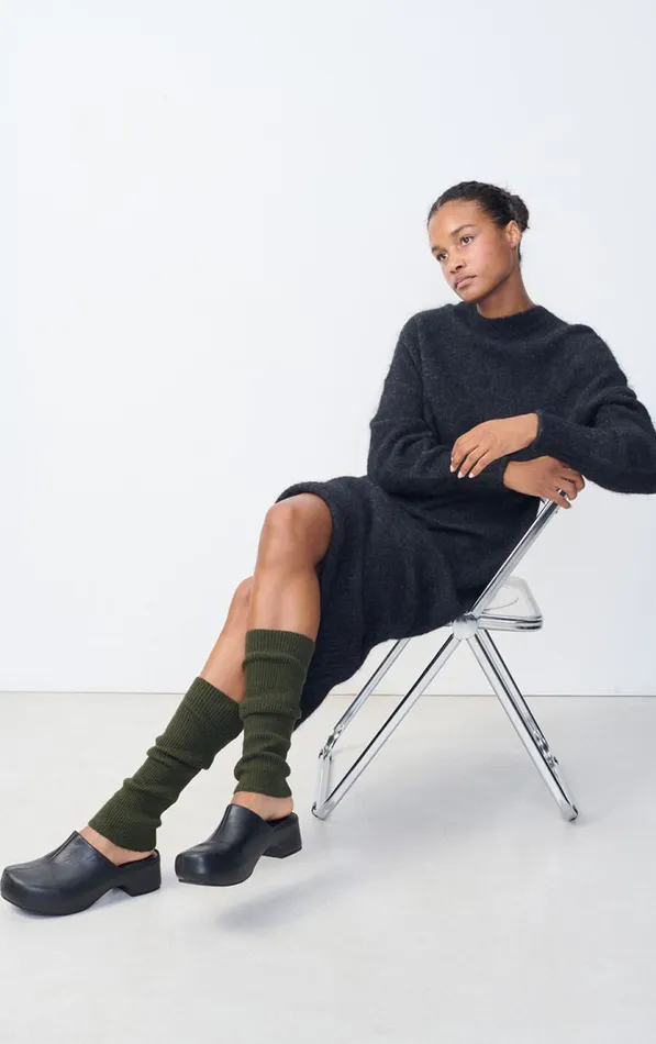 American Vintage Socks Women Socks Falyday Seaweed Black Melange