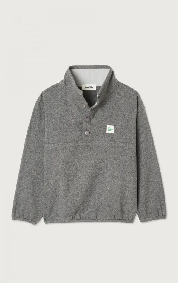 American Vintage Sweatshirts Kids Top Vylow Heather Grey American Vintage Sweatshirts Kids Top Vylow Heather Grey