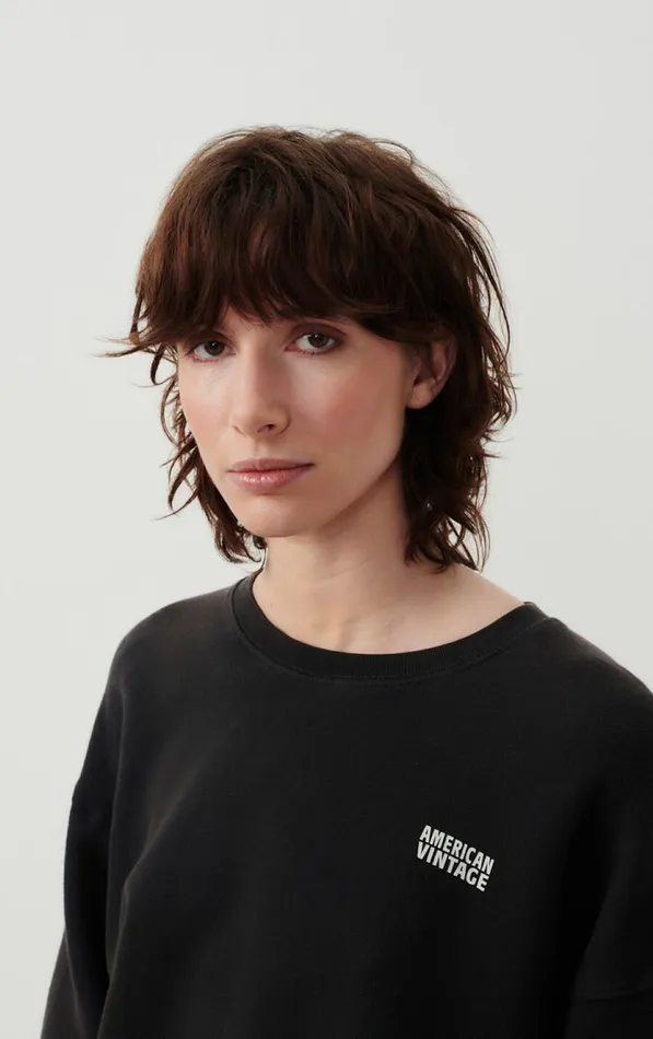 American Vintage Sweatshirts Women Sweatshirt Izubird Vintage Licorice