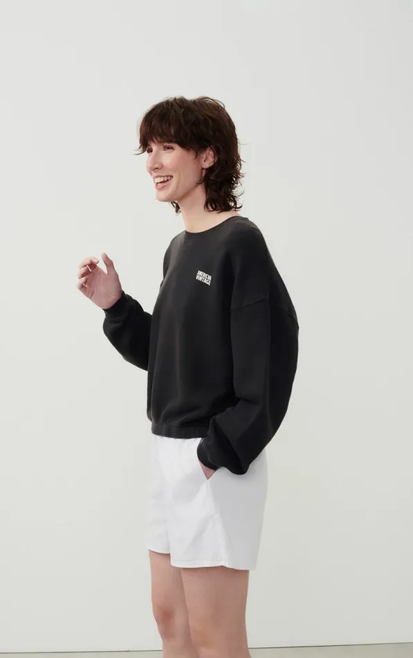American Vintage Sweatshirts Women Sweatshirt Izubird Vintage Licorice