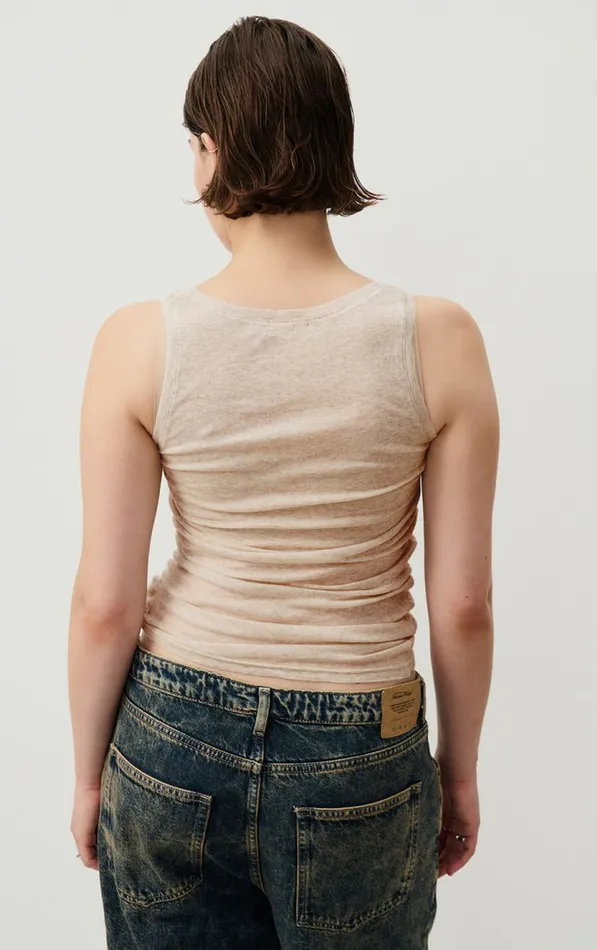American Vintage Tops and Tanktops Women Tank Top Massachusetts Melange Cream American Vintage Tops and Tanktops Women Tank Top Massachusetts Melange Cream