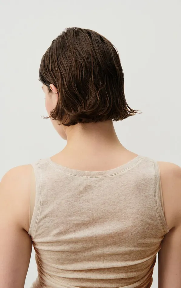 American Vintage Tops and Tanktops Women Tank Top Massachusetts Melange Cream American Vintage Tops and Tanktops Women Tank Top Massachusetts Melange Cream