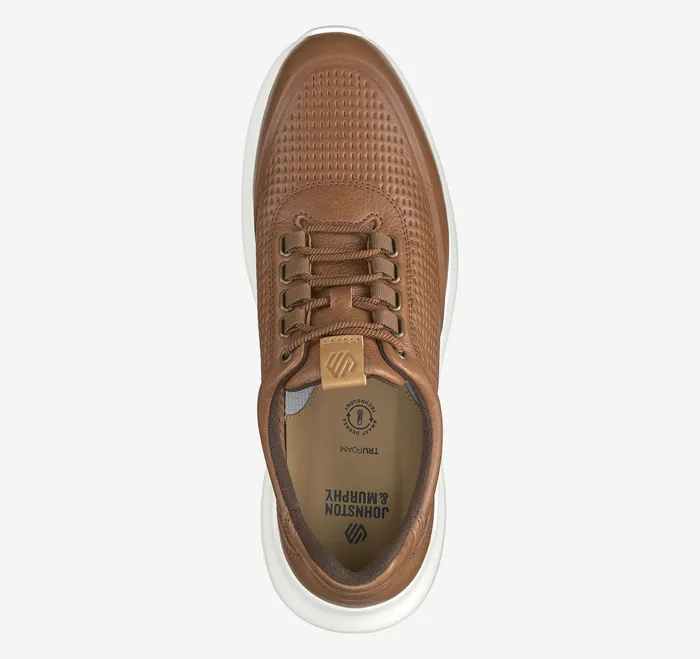 Amherst 20 Embossed UThroat Tan Full Grain LaceUps Johnston and Murphy Men