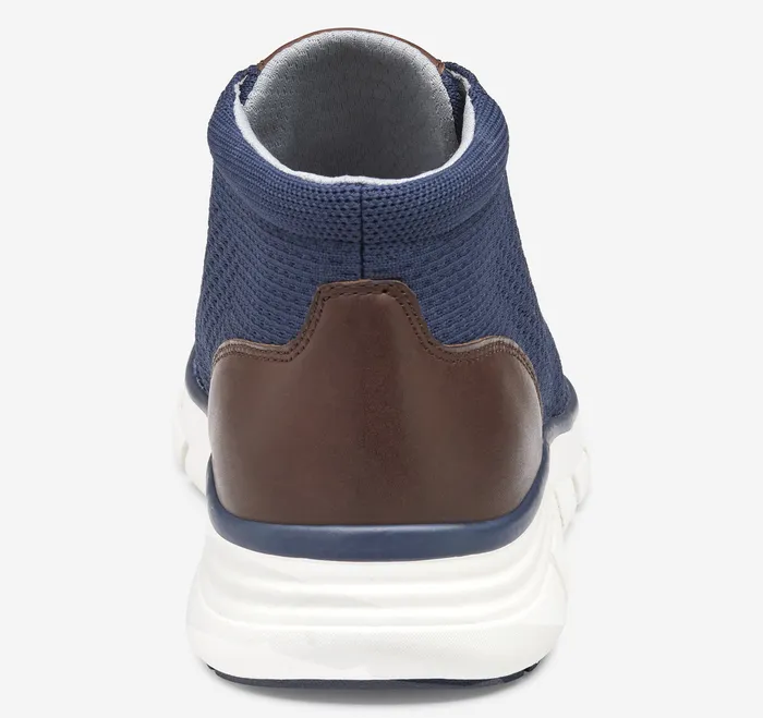Amherst Lug Knit Chukka Boot Navy Knit Boots Johnston and Murphy Men